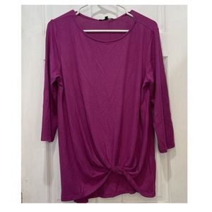 Gibson Purple 3/4 Sleeve Shirt Women’s Size Medium New with Defect Small Hole